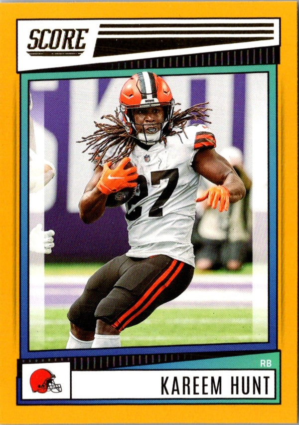 2022 Score Orange Kareem Hunt #205