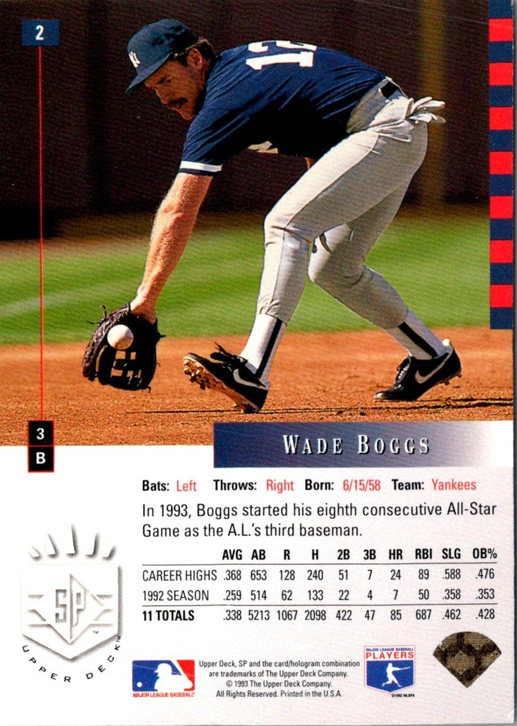 1993 SP Wade Boggs