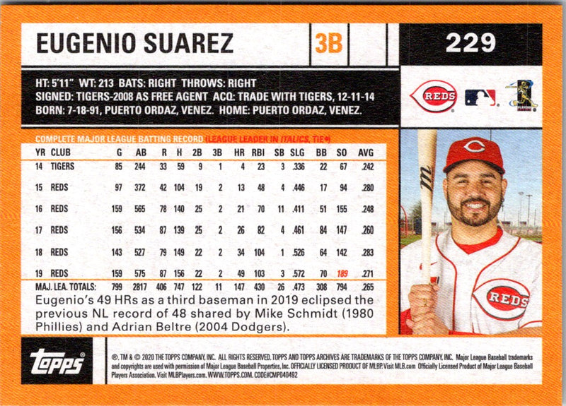 2020 Topps Archives Eugenio Suarez