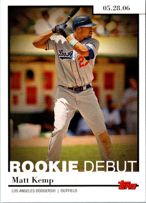 2006 Topps Updates & Highlights Rookie Debut Matt Kemp #RD-30