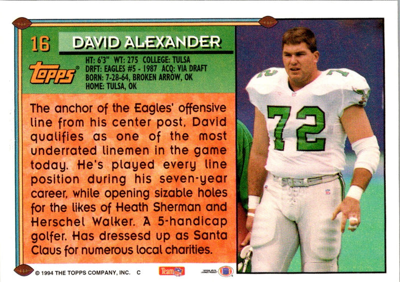 1994 Topps David Alexander