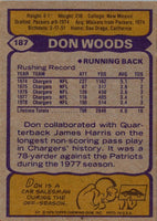 1979 Topps Cream Colored Back Don Woods #187