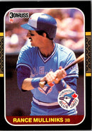 1987 Donruss Rance Mulliniks