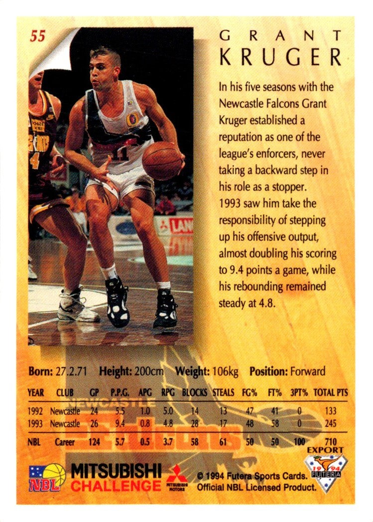 1994 Australian Futera NBL Grant Kruger