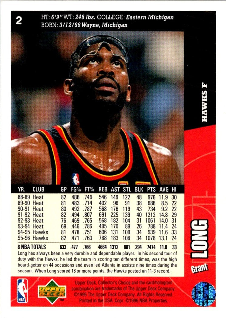 1996 Collector's Choice Grant Long