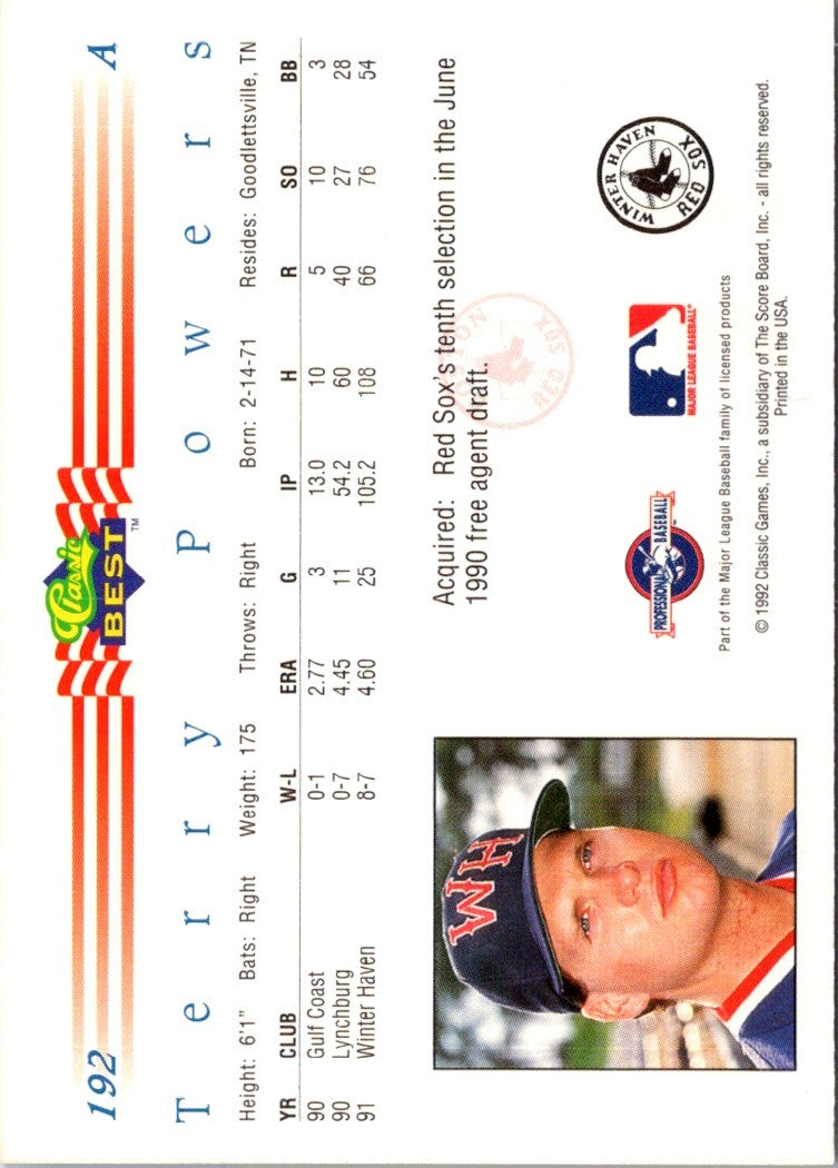 1992 Classic Best Terry Powers