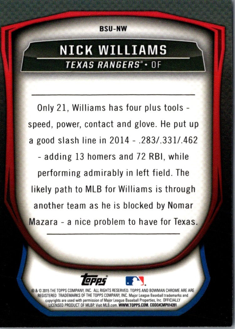 2015 Bowman Chrome Scouts Update Nick Williams