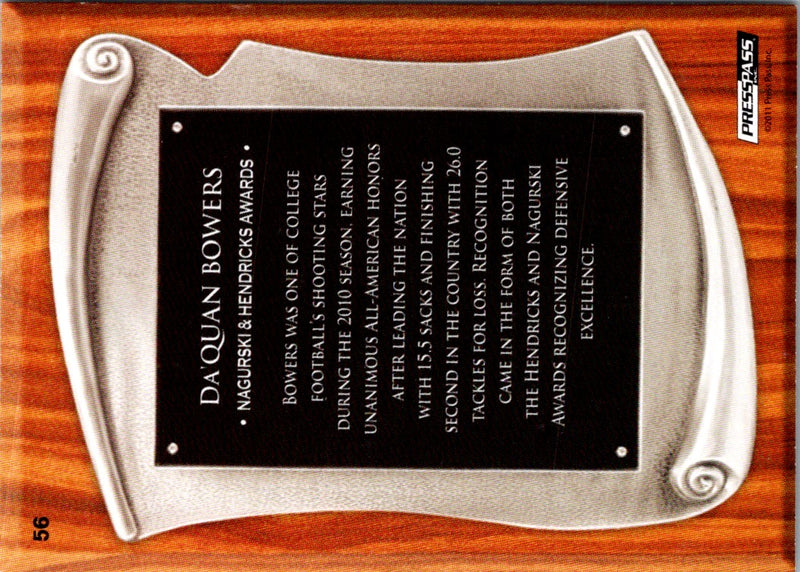2011 Press Pass Da'Quan Bowers
