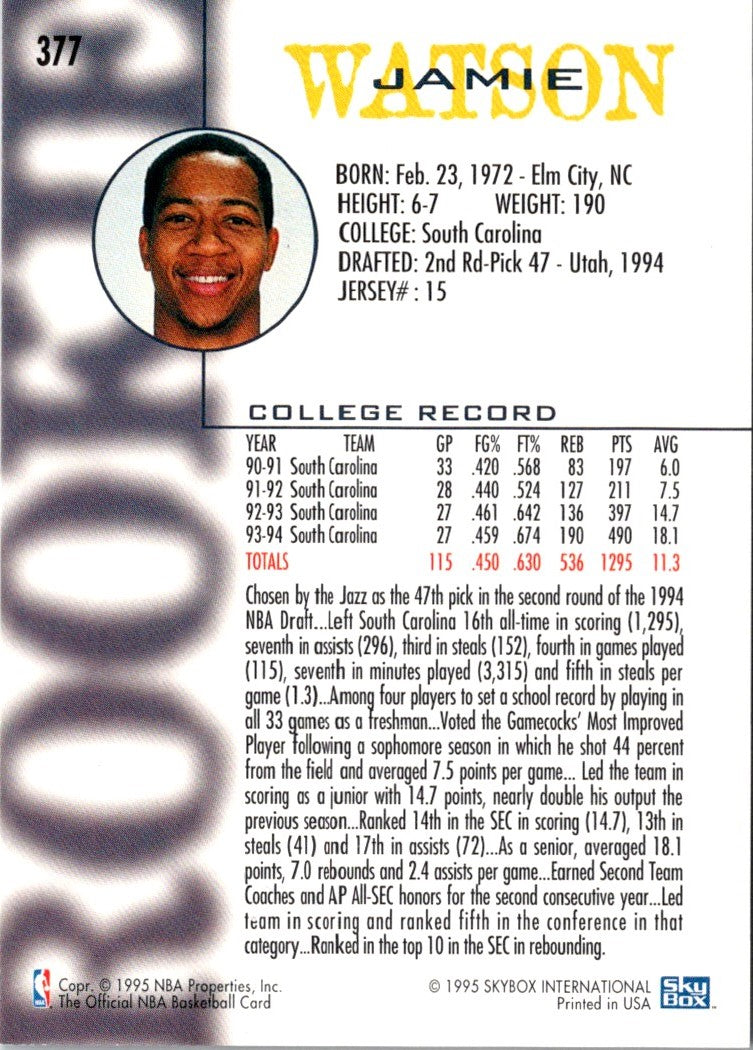 1994 Hoops Jamie Watson