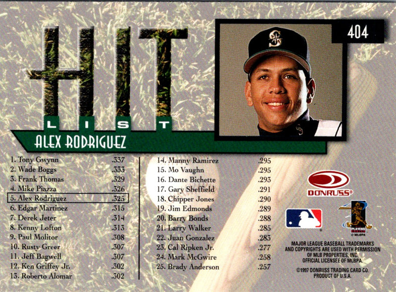 1997 Donruss Alex Rodriguez