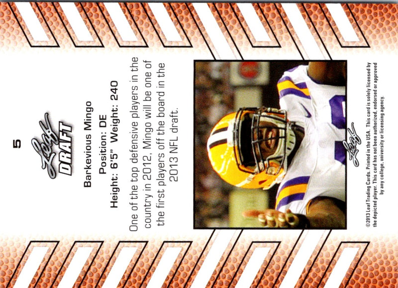 2013 Leaf Draft Barkevious Mingo