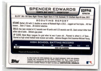 2012 Bowman Draft Picks & Prospects Chrome Spencer Edwards #BDPP44 Refractor