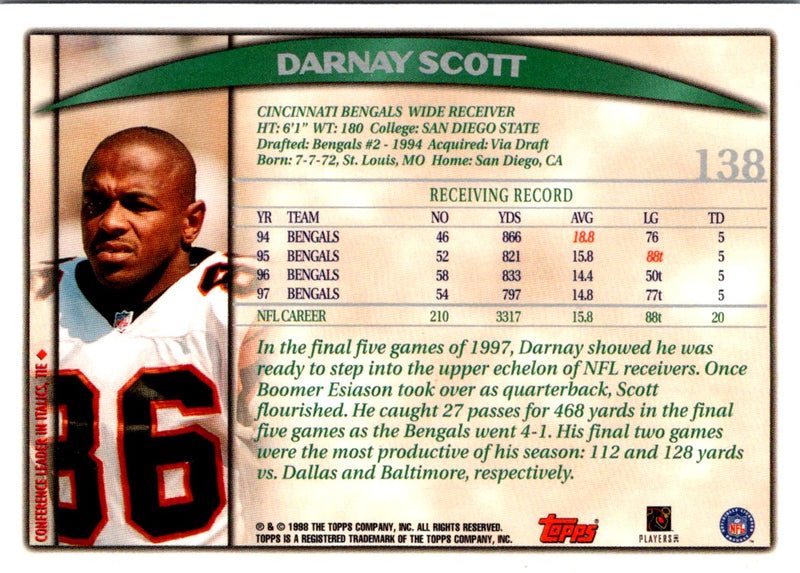 1998 Topps Season Opener Darnay Scott