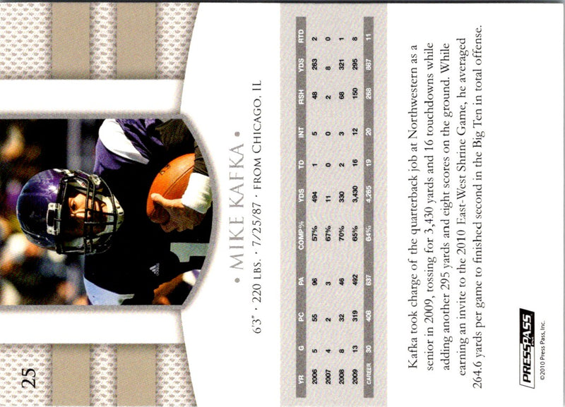 2010 Press Pass PE Blue Mike Kafka