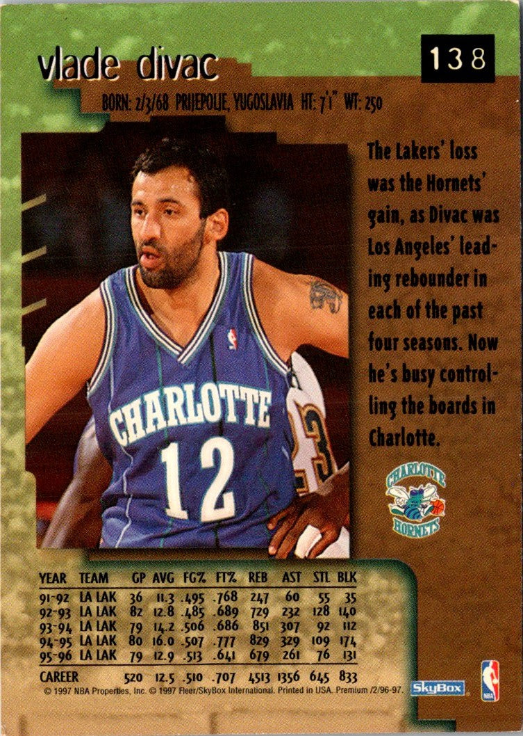 1996 SkyBox Premium Vlade Divac