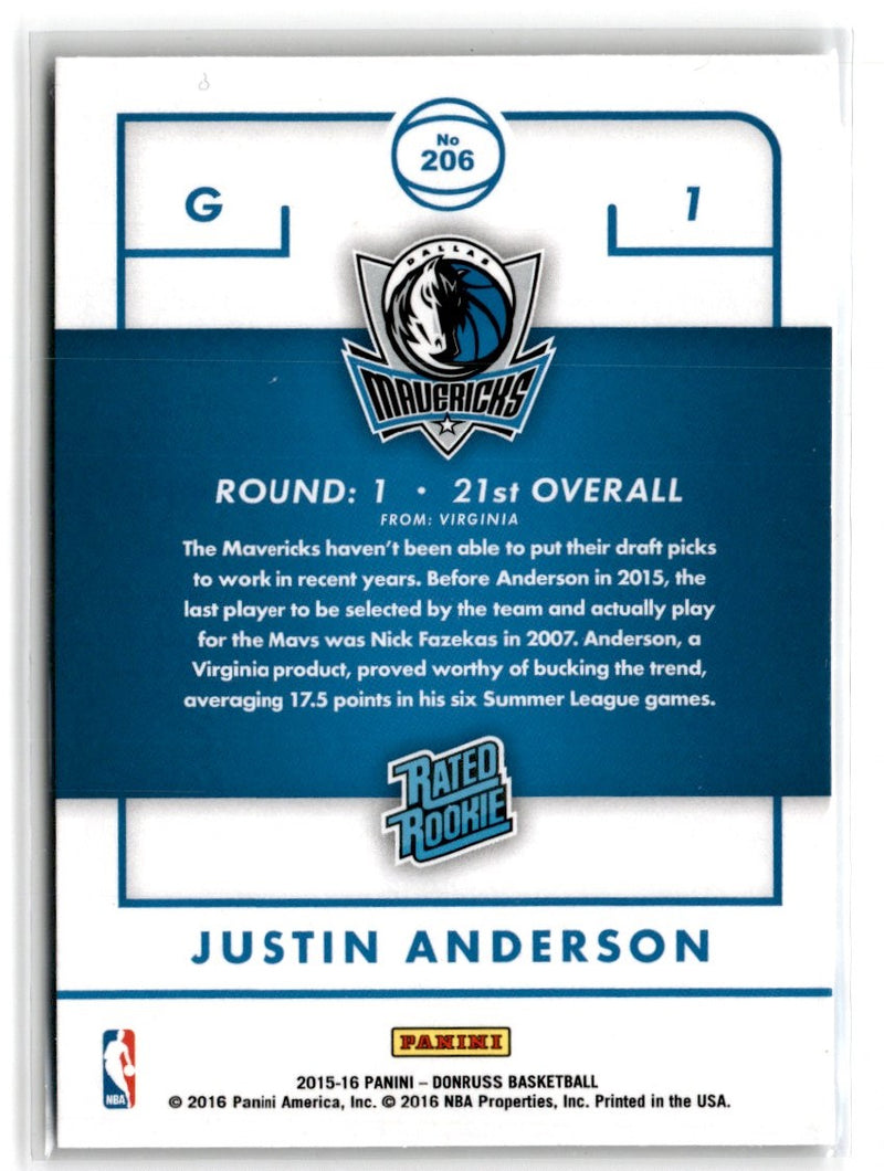 2015 Donruss The Rookies Justin Anderson