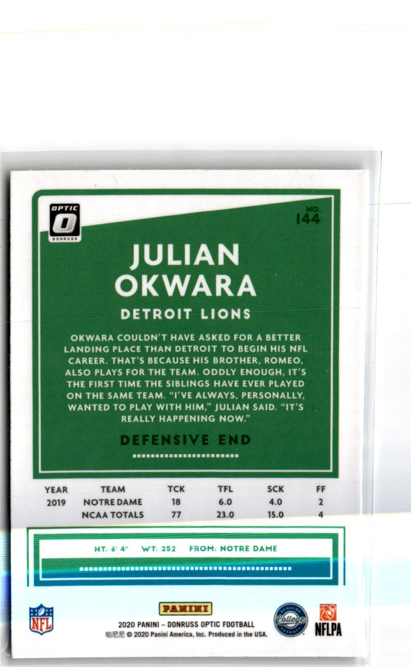 2020 Donruss Optic Julian Okwara