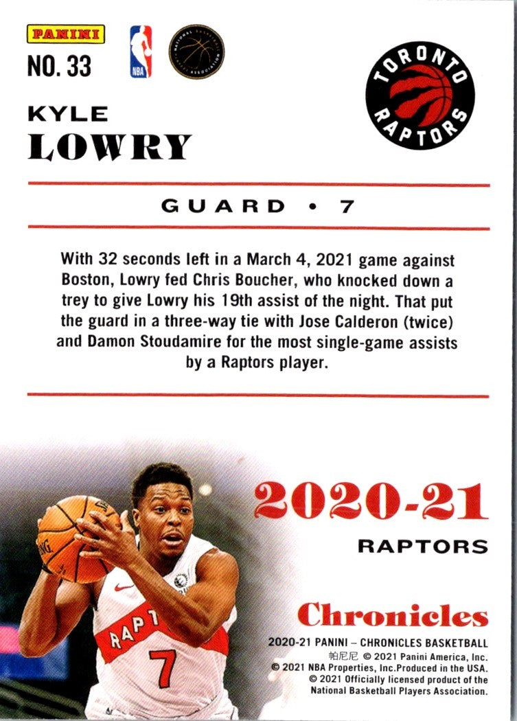 2020 Panini Chronicles Kyle Lowry