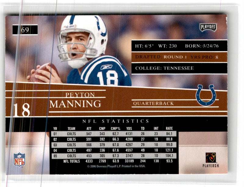 2006 Playoff Prestige Peyton Manning