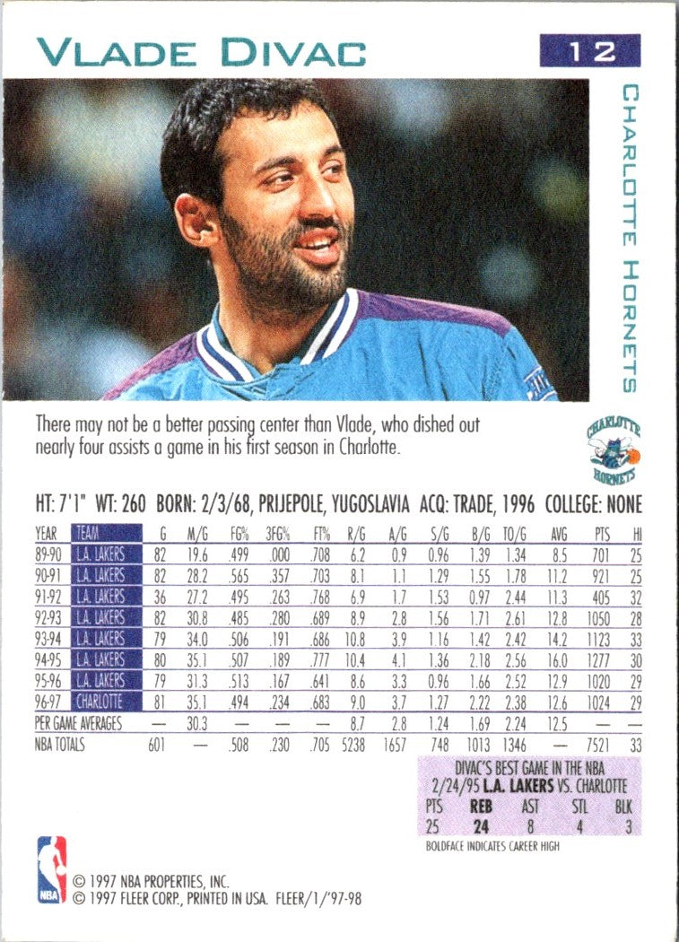 1997 Fleer Vlade Divac
