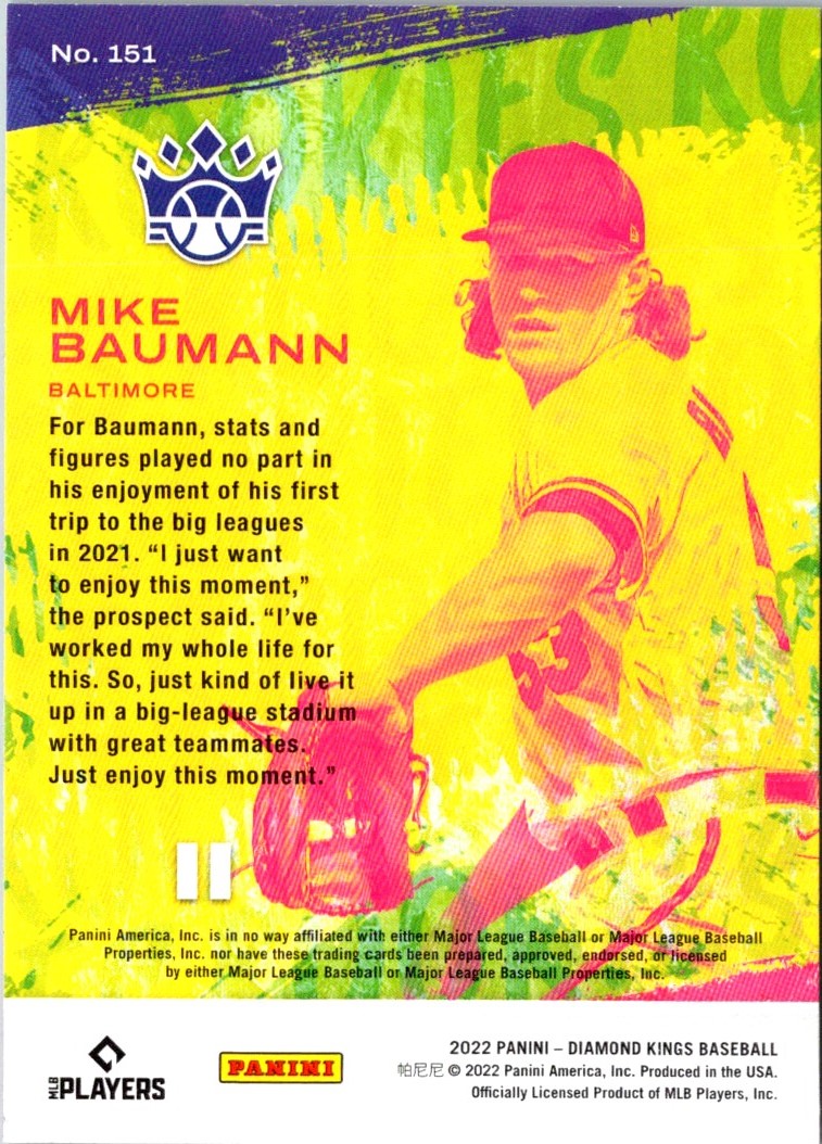 2022 Panini Diamond Kings Mike Baumann