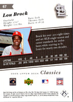 2005 Upper Deck Classics Lou Brock #67