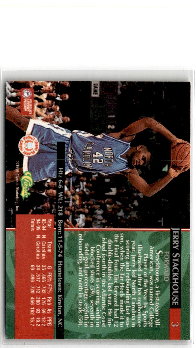 1995 Classic Rookie of the Year Interactive Cards Jerry Stackhouse