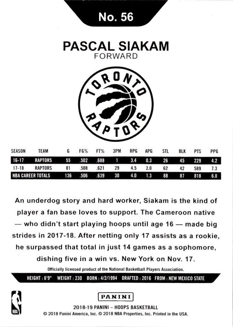 2018 Hoops Winter Pascal Siakam