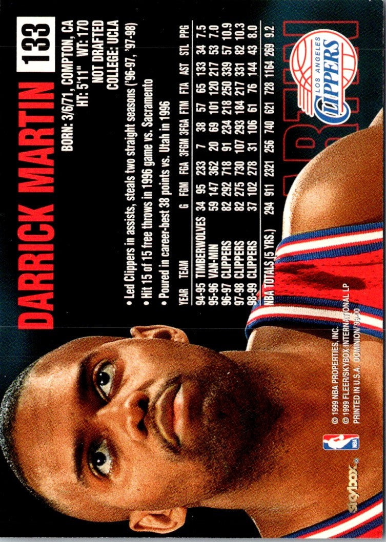 1999 SkyBox Dominion Darrick Martin
