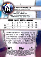 2023 Bowman Platinum Oswald Peraza #57 Rookie