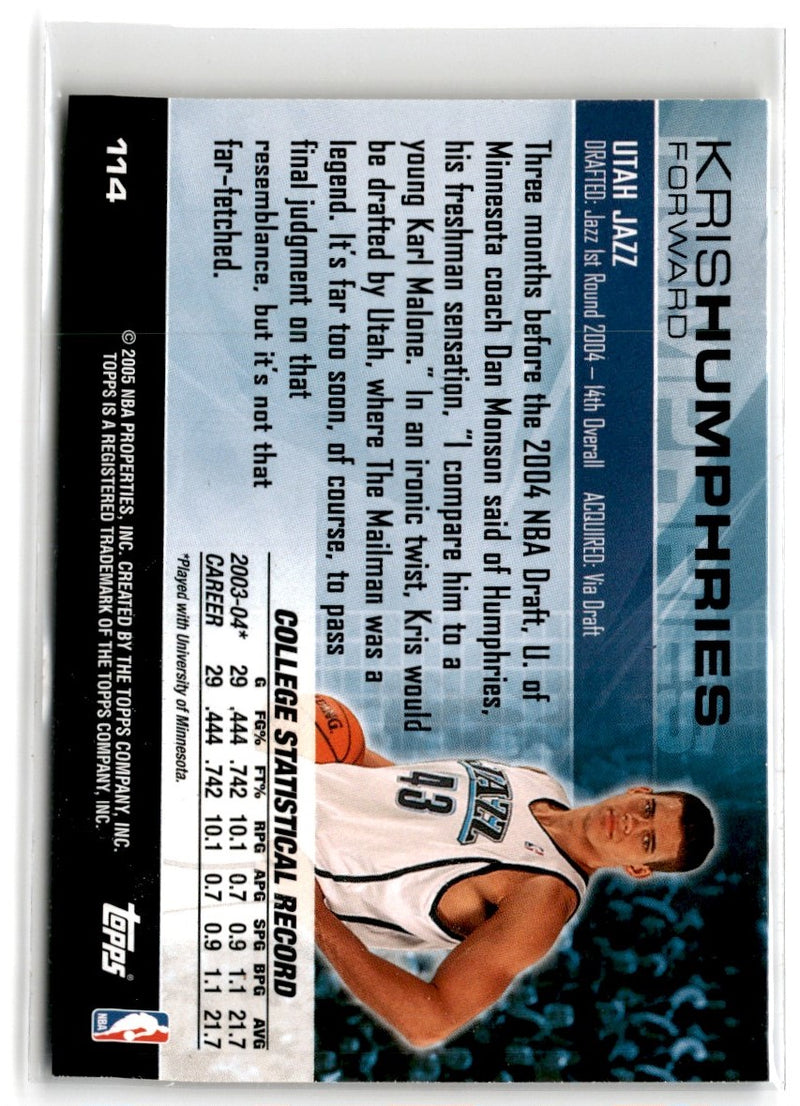2004 Topps Luxury Box Kris Humphries