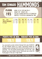 1990 Fleer Tom Hammonds #193 Rookie