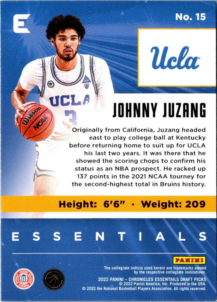 2022 Panini Chronicles Draft Picks Johnny Juzang