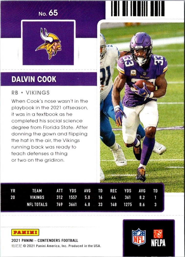 2021 Panini Contenders Dalvin Cook