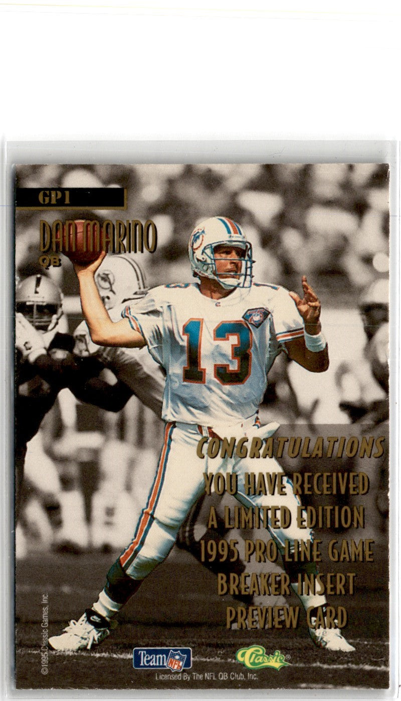 1995 Pro Line Game Breakers Previews Dan Marino