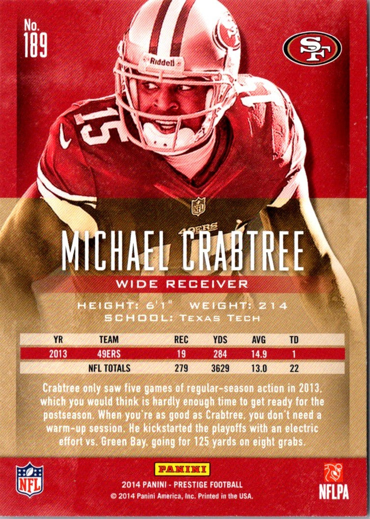 2014 Panini Prestige Michael Crabtree