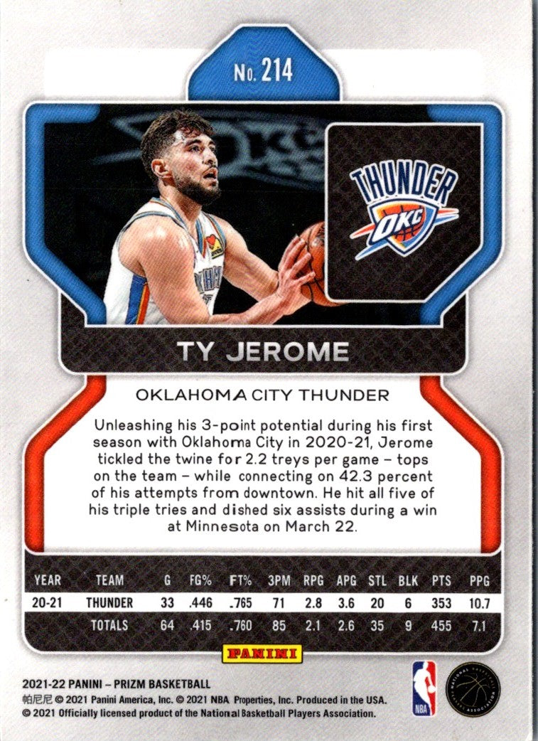 2021 Panini Prizm Blue Ty Jerome