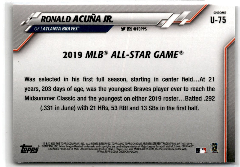 2020 Topps Chrome Update Ronald AcuÃ±a Jr.