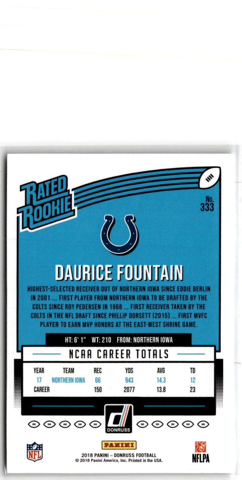 2018 Donruss Daurice Fountain