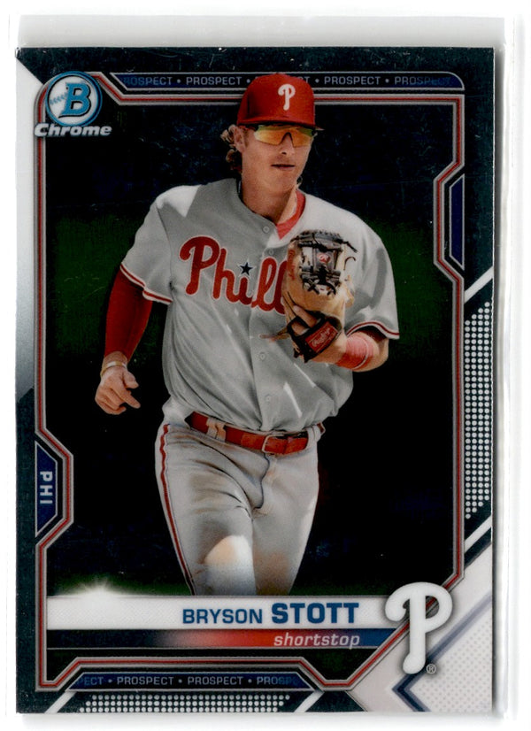 2021 Bowman Chrome Prospects Atomic Refractor Bryson Stott #BCP-17