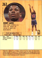 1991 Fleer Henry James #263 Rookie