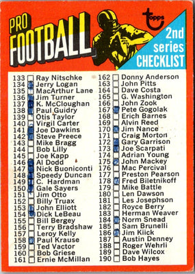 1971 Topps Checklist 133-263 #106