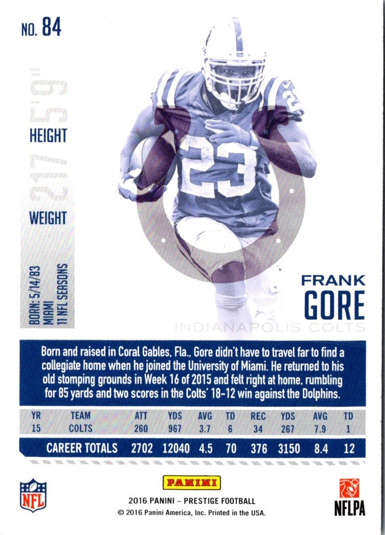 2016 Panini Frank Gore