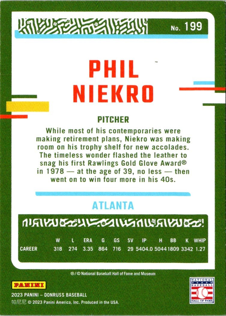 2023 Donruss Holo Blue Phil Niekro