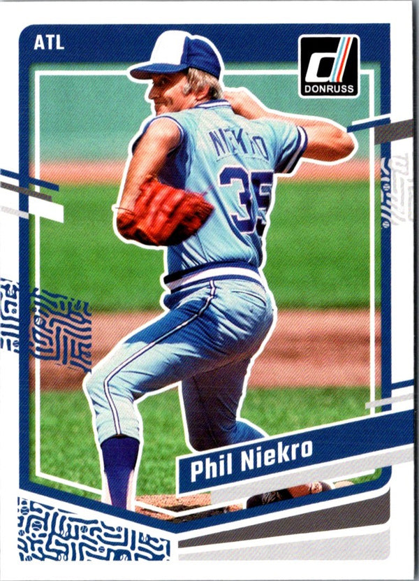 2023 Donruss Holo Blue Phil Niekro #199