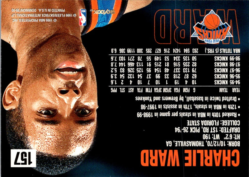 1998 Upper Deck Kellogg's Charlie Ward