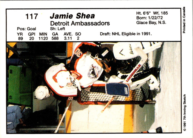 1990 7th Inning Sketch OHL Jamie Shea