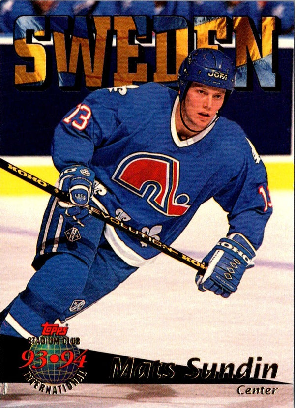 1993 Stadium Club Mats Sundin #425