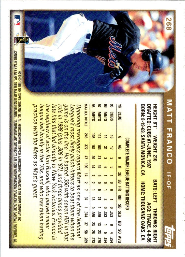 1999 Topps Matt Franco