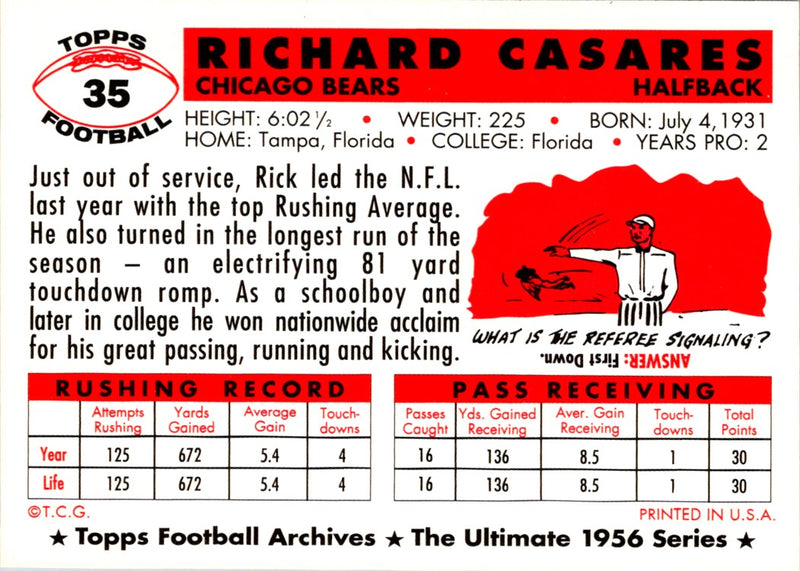 1994 Topps Archives 1956 Rick Casares